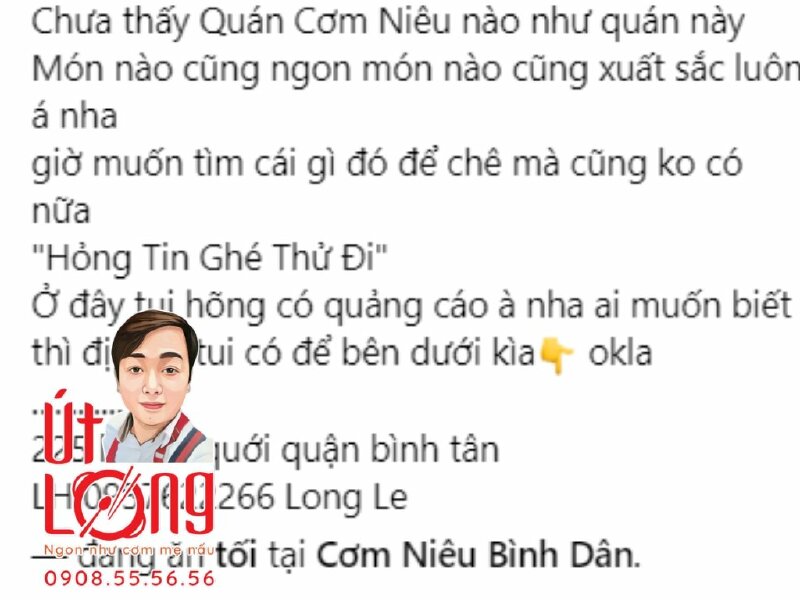 Menu nhà hàng Cơm Niêu Út Long gần 100 món không sử dụng thực phẩm đông lạnh đưa thực khách trở về miền nhớ