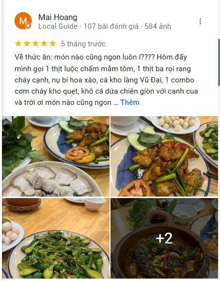 Nhận xét của khách hàng qua Google Map Cơm Niêu Út Long